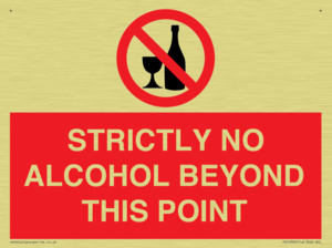 STRICTLY NO ALCOHOL BEYOND THIS POINT